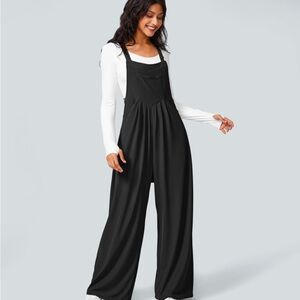 Adjustable strap waffle overalls